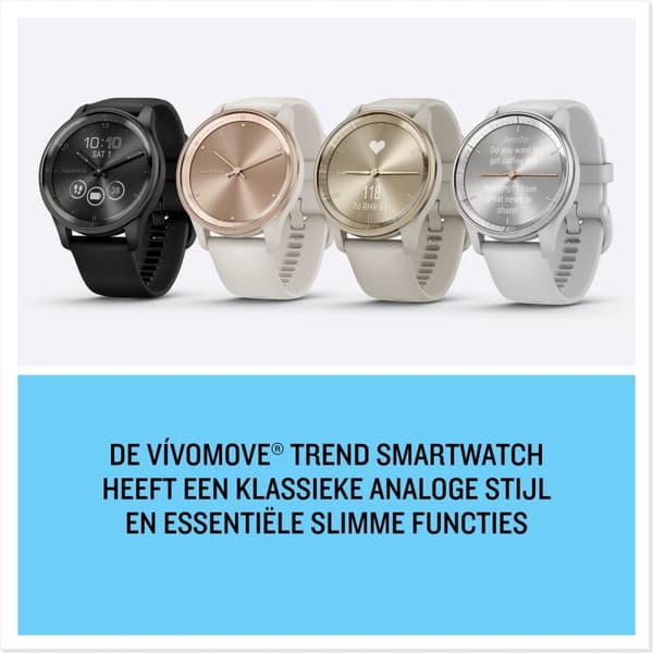 Garmin vivomove Trend - Smartwatch dam - 40mm - French Grey