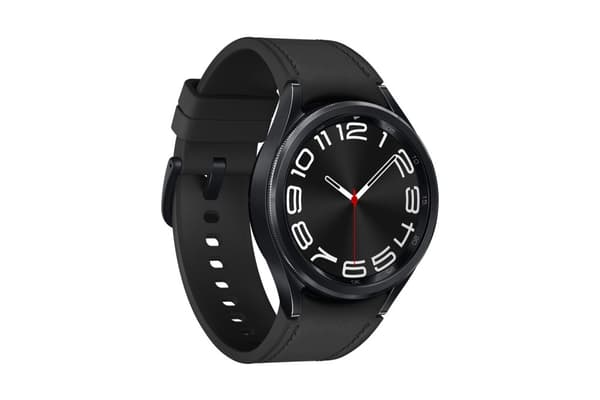 Samsung Galaxy Watch6 Classic - 43 mm - smartwatch med rem - hybrid øko-læder - sort - remstørrelse: S/M - skærm 3,33 cm (1,3") - 16GB - LTE, NFC, Wi-