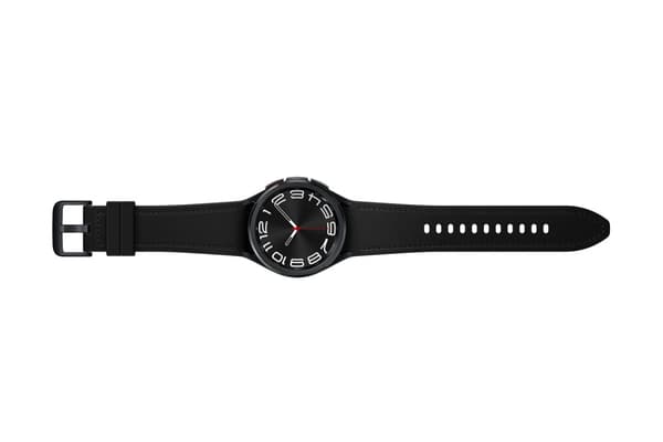 Samsung Galaxy Watch6 Classic - 43 mm - smartwatch med rem - hybrid øko-læder - sort - remstørrelse: S/M - skærm 3,33 cm (1,3") - 16GB - LTE, NFC, Wi-