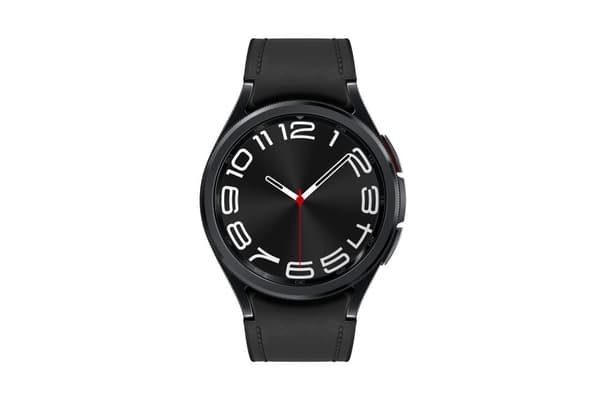 Samsung Galaxy Watch6 Classic - 43 mm - smartwatch med rem - hybrid øko-læder - sort - remstørrelse: S/M - skærm 3,33 cm (1,3") - 16GB - LTE, NFC, Wi-