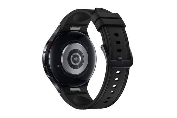 Samsung Galaxy Watch6 Classic - 47 mm - rannekellolla varustettu älykello - hybridi ekonahka - musta - hihnan koko: M/L - näyttö 3,73 cm (1,5") - 16 G