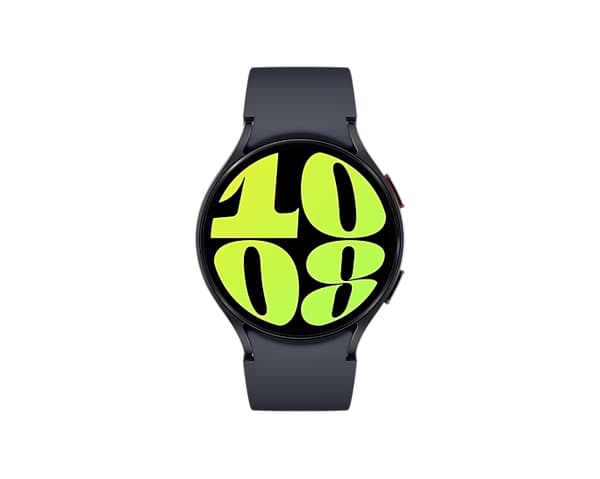 Samsung Galaxy Watch6 - 44 mm - smartwatch med sportsbånd - Grafit - Båndstørrelse: M/L - Skærm 3,73 cm (1,5") - 16GB - LTE, NFC, Wi-Fi, Bluetooth - 4