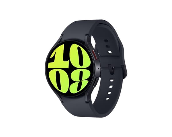 Samsung Galaxy Watch6 - 44 mm - smartwatch med sportsbånd - Grafit - Båndstørrelse: M/L - Skærm 3,73 cm (1,5") - 16GB - LTE, NFC, Wi-Fi, Bluetooth - 4