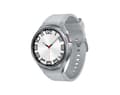 Pikkukuva 1 / 6: Samsung Galaxy Watch6 Classic - 47 mm - rannekellolla varustettu älykello - hybridi ekonahka - hopea - hihnan koko: M/L - näyttö 3,73 cm (1,5") - 16 G