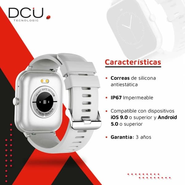 Smartklocka DCU CURVED GLASS PRO 1,83" Grå