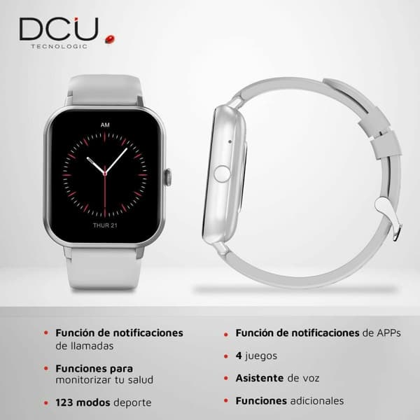 Smartklocka DCU CURVED GLASS PRO 1,83" Grå
