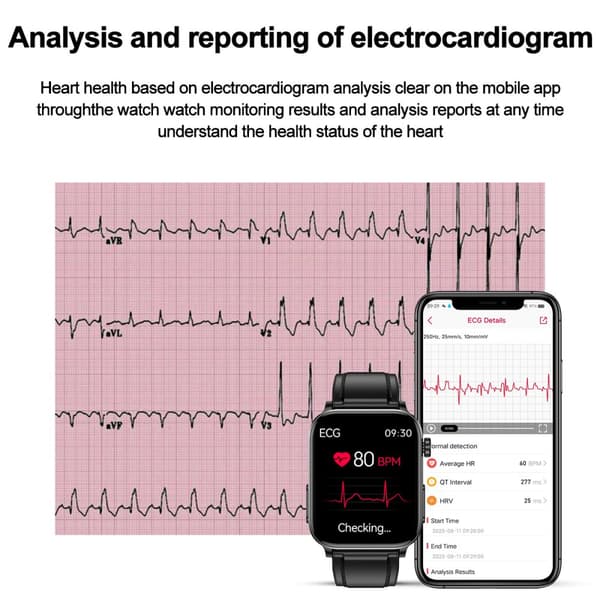 Smartklokke med puls, søvnmonitor, skritteller IP68