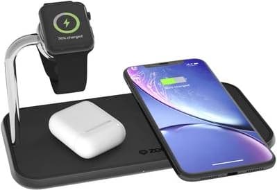 ZENS - Induktiivinen latausmatto + AC virtalähde - 20 wattia - Apple Fast Charge, FC - Eurooppa musta