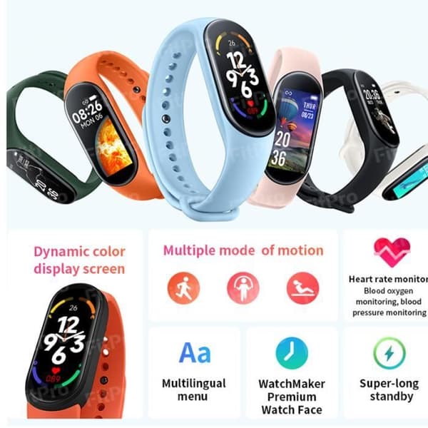 M7 Black-Smartwatch Vattentät Bluetooth Fitness Tracker för män och kvinnor, Smart Band, Bilpris