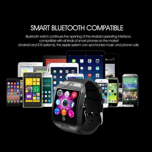 dz09 svart - Smart klocka med Q18-kamera, Bluetooth, SIM-TF-kortplats, d20-DZ09, för apple