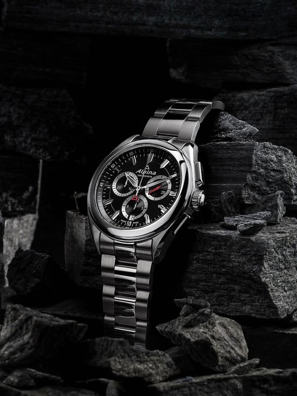 Mens Watch Alpina AL-373BB4E6B, Quartz, 42mm, 10ATM