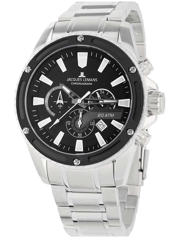 Mens Watch Jacques Lemans 1-2141E, Quartz, 48mm, 20ATM