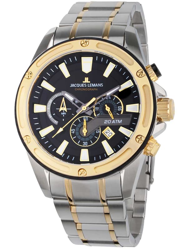Mens Watch Jacques Lemans 1-2141I, Quartz, 48mm, 20ATM