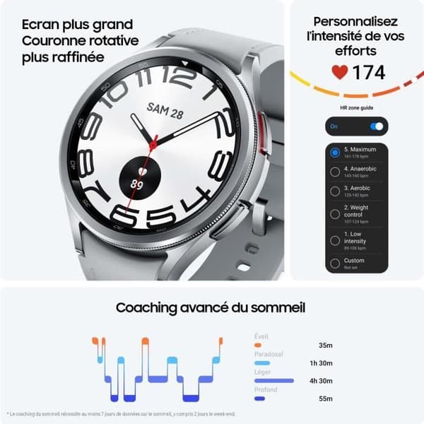 SAMSUNG Galaxy Watch6 Classic 43mm Svart Bluetooth