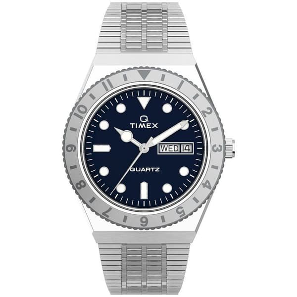 Timex TW2U95500 Kvarts analog klocka med silverarmband i rostfritt stål
