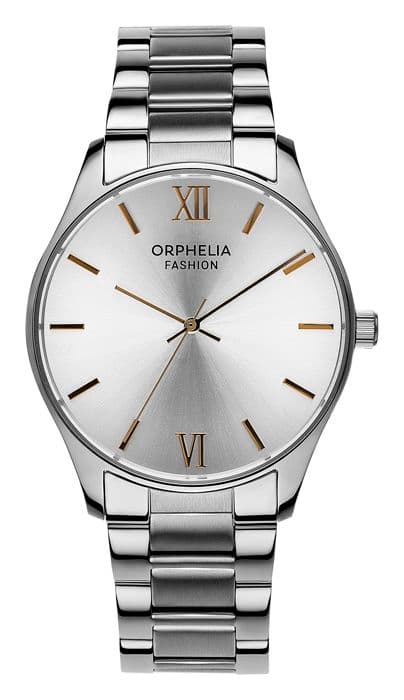Herrklocka Orphelia Fashion OF764900 Analog kvartsarmband i rostfritt stål Silver