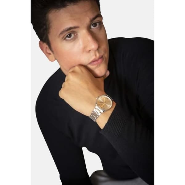 Herrklocka Orphelia Fashion OF764900 Analog kvartsarmband i rostfritt stål Silver