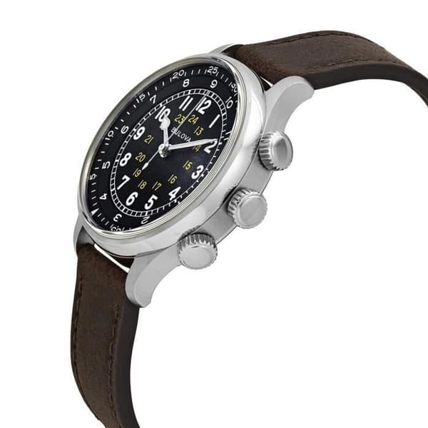 BULOVA - Herrklocka - Kvarts - Analog - Brunt läderband - 96A245