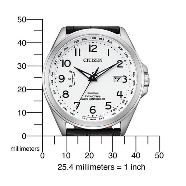 Citizen - Herrklocka - Eco-Drive - Analog - Svart läderband - CB0250-17A