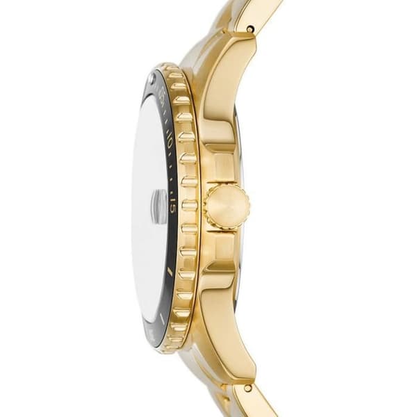 FOSSIL Herrklocka FS6035 - Guld rostfritt stål - Vattentålig 10 Atm - Analog kvarts