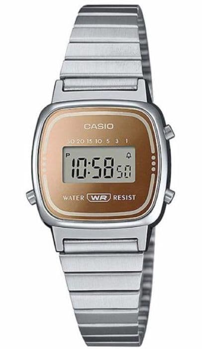 Casio Watch - Dam - LA670WES-4AEF - Rostfritt stål - Silver - Guld