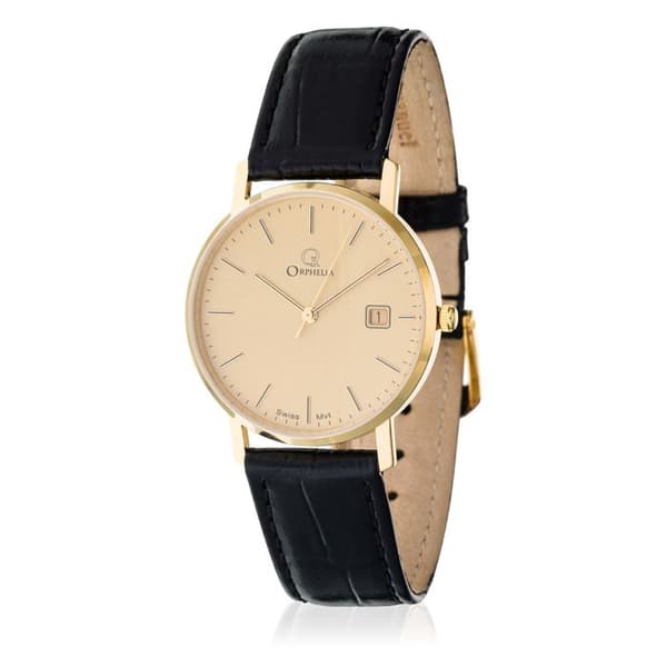 ORPHELIA GOLD WATCHES - Analog klocka för män med kvartsurverk i läder - MON-7065