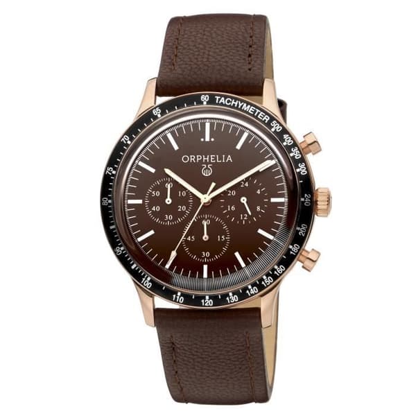 Herrur ORPHELIA Kvarts Krokig Armband Läder Brun