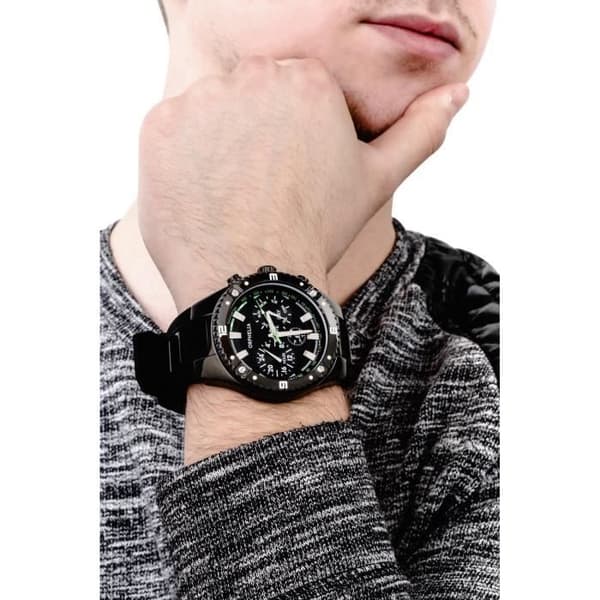 Klocka - ORPHELIA - OR86502 - Kvarts - Svart Silikon - 5 bar - Flera Urskivor