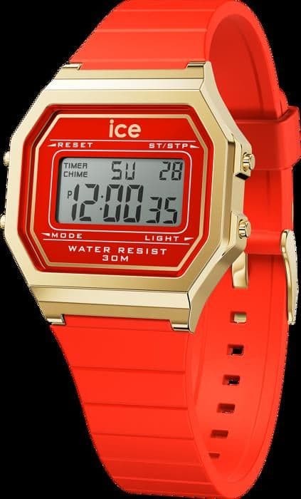 ICE WATCH Watch - Dam - 022070 - Röd silikon - Vattentät 3 ATM