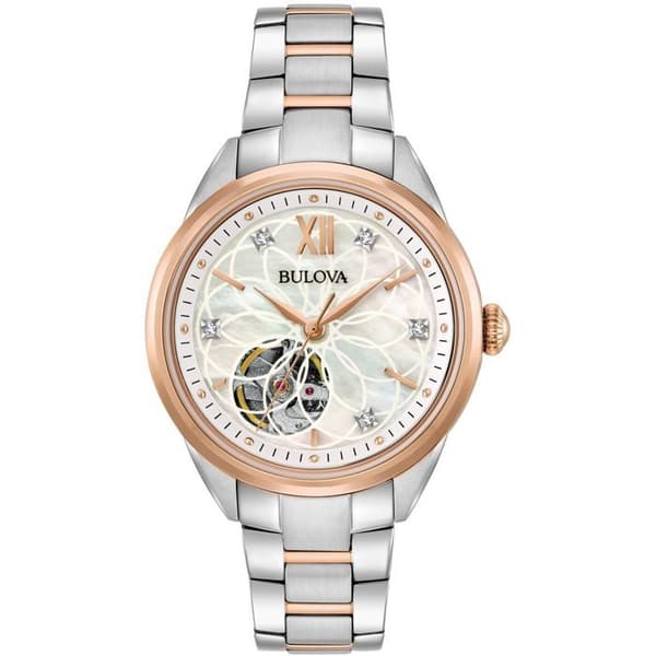 Klocka - BULOVA - 98P170 - Automatisk - Rostfritt stål - Flerfärgad
