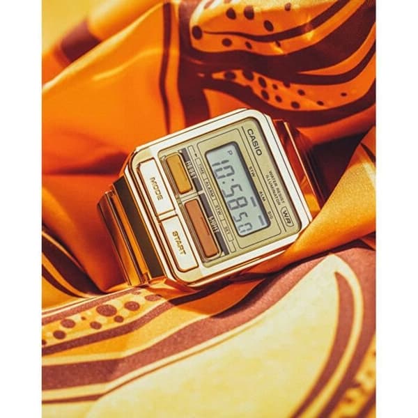 Casio Watch - Dam - A120WEG-9AEF - Guld rostfritt stål - Vattentålig 3 Atm - Kvarts - Digital