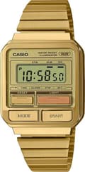 Miniatyrbild 1 av 4: Casio Watch - Dam - A120WEG-9AEF - Guld rostfritt stål - Vattentålig 3 Atm - Kvarts - Digital