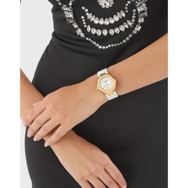Philipp Plein Klocka - Dam - PW1BA0123 - Vit silikon - 38mm - Guld - Kvarts - Vattentät 5 bar