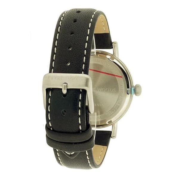 River Woods Analog Quartz Movement Läderklocka för män RW420023
