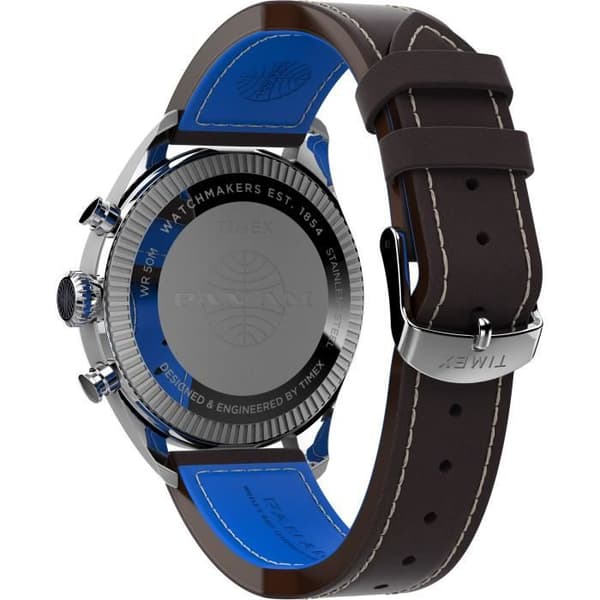 Timex Watch - Herr - TWG030000 - Brunt läder - Blå Urtavla - 5 ATM vattentät