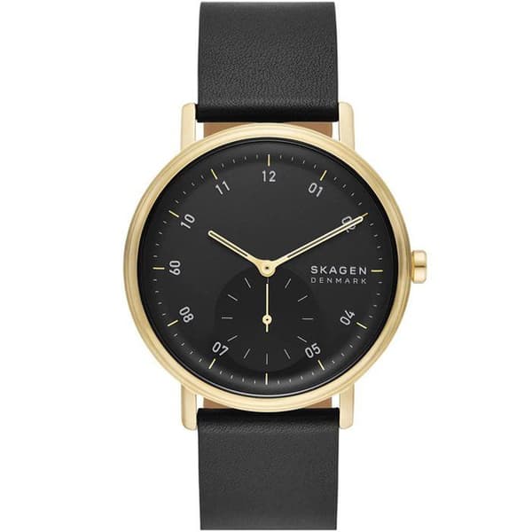 Herrur SKAGEN SKW6896 - Svart läder - Vattentålig 3 Atm - Diameter 44mm - Vikt 65g