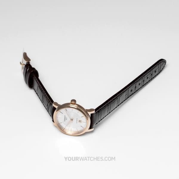 Damklocka - Tissot - T-Classic T122.207.36.031.00 - Automatisk - Läder - Silver