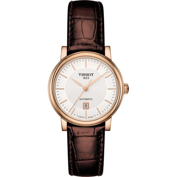 Damklocka - Tissot - T-Classic T122.207.36.031.00 - Automatisk - Läder - Silver