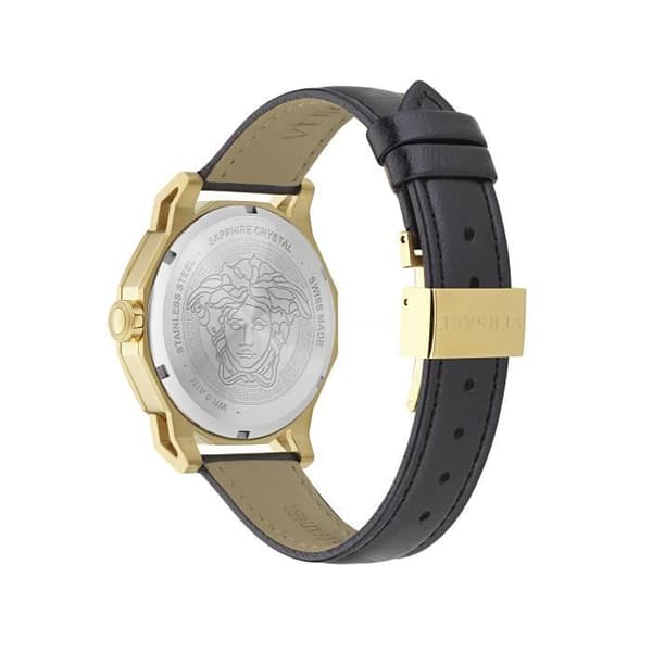 Versace Watch - Dam - VE7B00223 - Svart läder - Vattentät 5 Atm