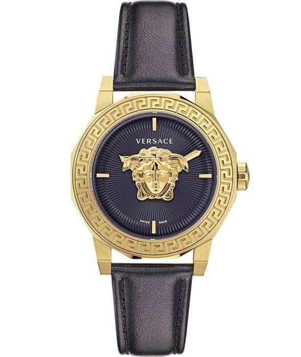 Versace Watch - Dam - VE7B00223 - Svart läder - Vattentät 5 Atm