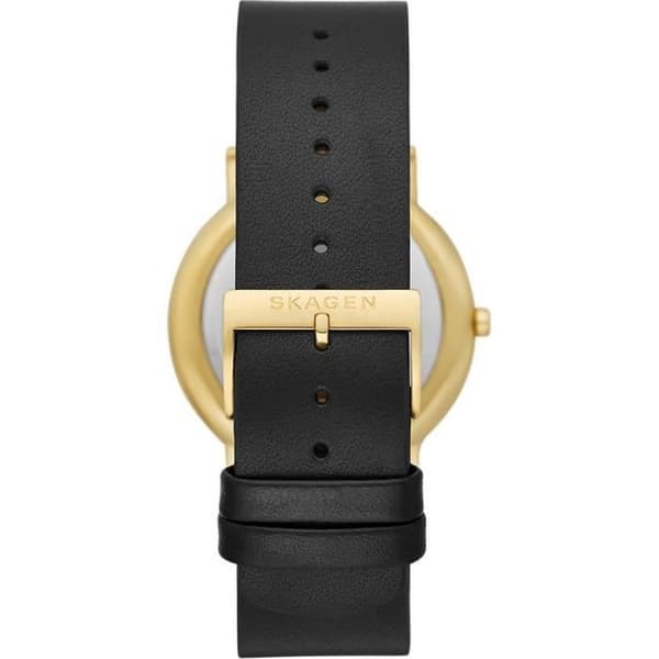 Skagen Watch - Herr - SKW6897 - Svart Läder - 40mm - 7mm - Guld - Svart