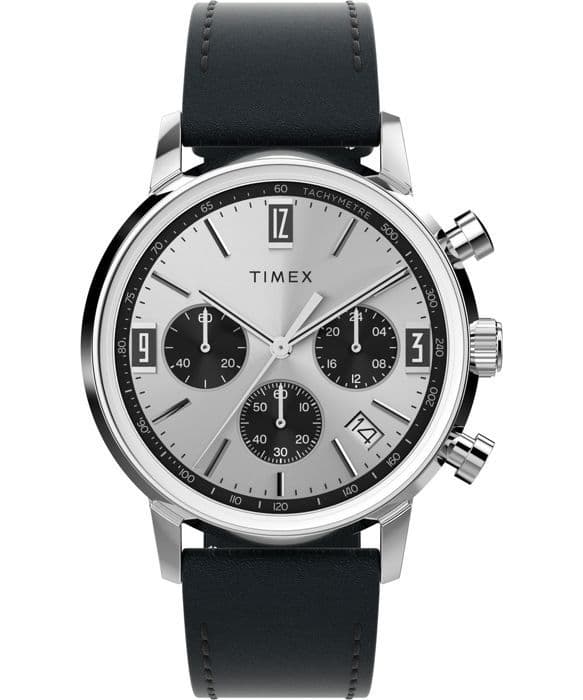 TIMEX Watch - Herr - TW2W10300 - Svart läderrem - 5 ATM vattentät