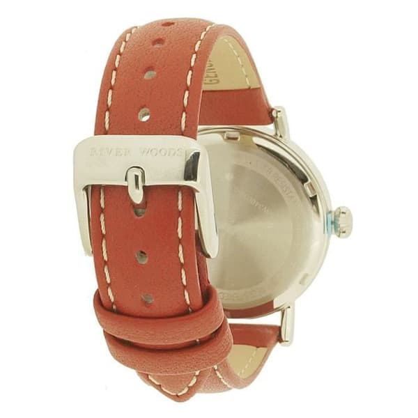 River Woods-Analog Quartz Movement Läderklocka för damer RW340039