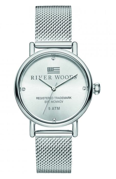 River Woods-Analog Quartz Movement Watch för kvinnor i rostfritt stål RW340036