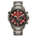 Miniatyrbild 3 av 4: BULOVA - Herrklocka - Kvarts - Kronograf - Grått armband i rostfritt stål - 98B350