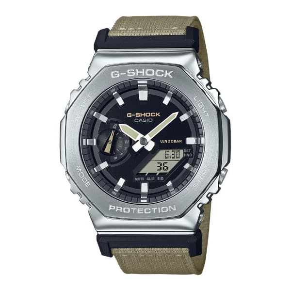 Klocka - Casio - G-Shock GM-2100C-5AER - Kvarts - Beige tyg - WR 200m
