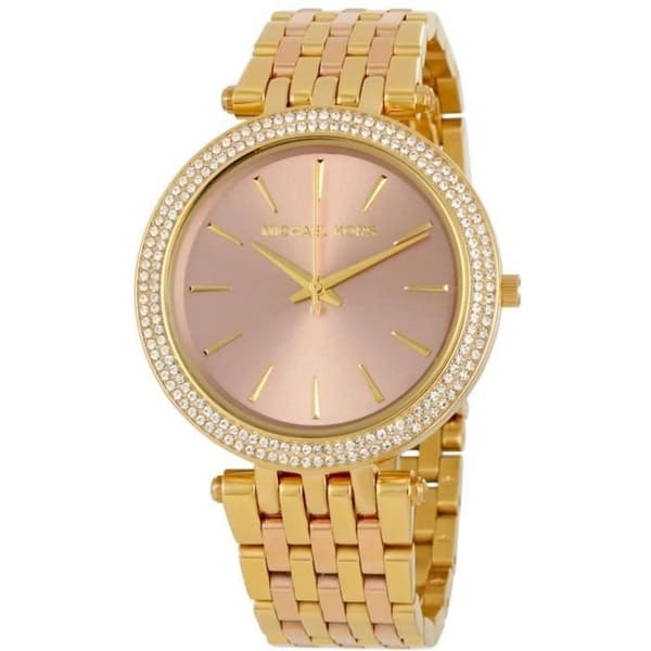Klocka - MICHAEL KORS - MK3507 - Tvåfärgat stål - Rosa urtavla - Analog kvarts