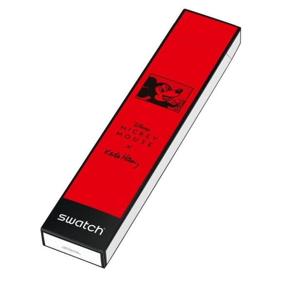 Swatch klocka MICKEY WHITE ON BLACK specialutgåva KEITH HARING 41mm - Quartz - Resin - Unisex