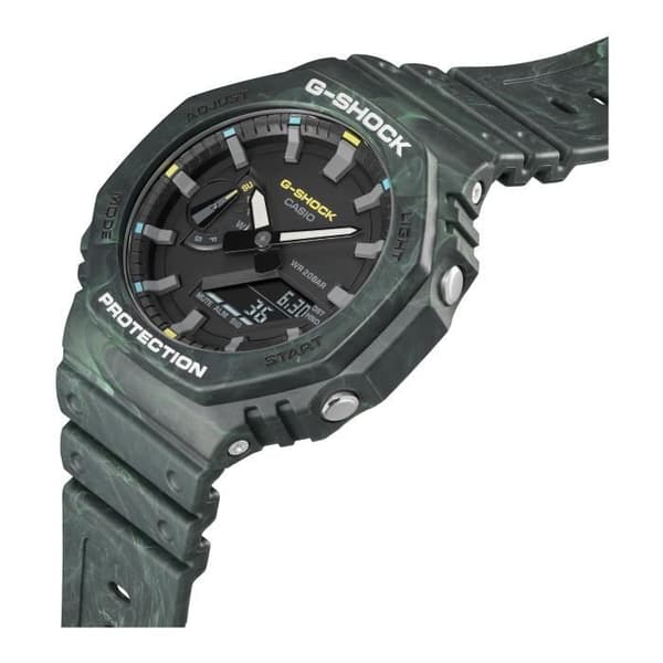 Klocka - Casio - GA-2100FR-3AER - Kvarts - Analog - Grönt plastband
