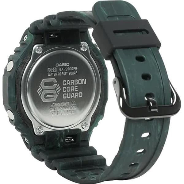 Klocka - Casio - GA-2100FR-3AER - Kvarts - Analog - Grönt plastband